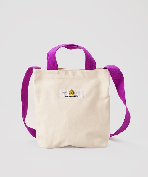 ADPOSION（アドポーション）の「【WILD WALLETS】キャンバス2WAYトートバッグ（トートバッグ・レディース・ホワイト/ブラック/ベージュ/ライトグリーン・FREE）」の2枚目の写真