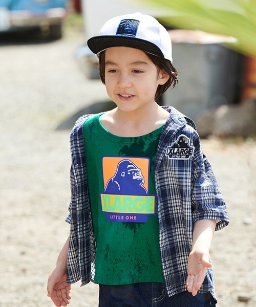 XLARGE KIDS（エクストララージキッズ）の「配色ボックスOGゴリラタンクトップ（タンクトップ・キッズ・グリーン/ブラック/オレンジ・100cm/90cm/120cm/110cm/80ｃｍ/140cm/130cm）」の8枚目の写真