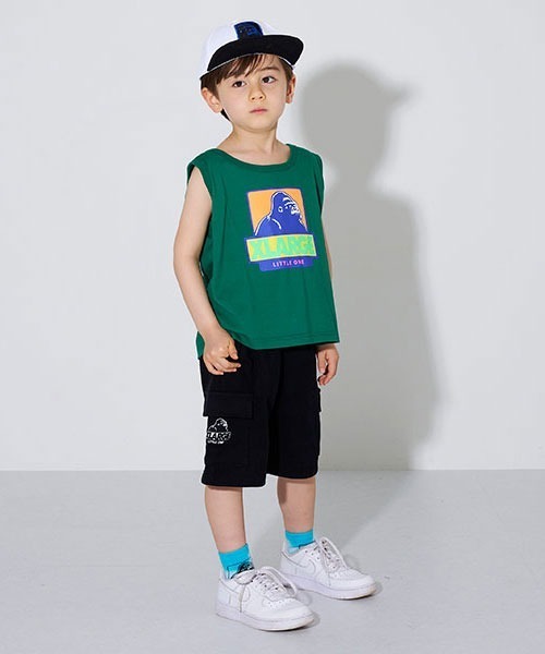 XLARGE KIDS（エクストララージキッズ）の「配色ボックスOGゴリラタンクトップ（タンクトップ・キッズ・グリーン/ブラック/オレンジ・100cm/90cm/120cm/110cm/80ｃｍ/140cm/130cm）」の5枚目の写真
