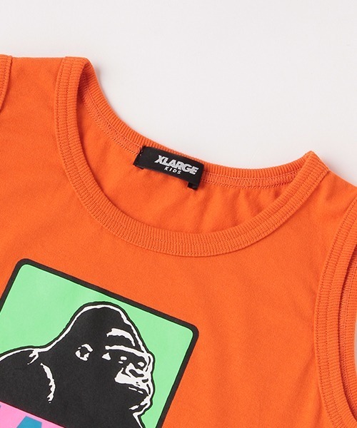 XLARGE KIDS（エクストララージキッズ）の「配色ボックスOGゴリラタンクトップ（タンクトップ・キッズ・グリーン/ブラック/オレンジ・100cm/90cm/120cm/110cm/80ｃｍ/140cm/130cm）」の14枚目の写真