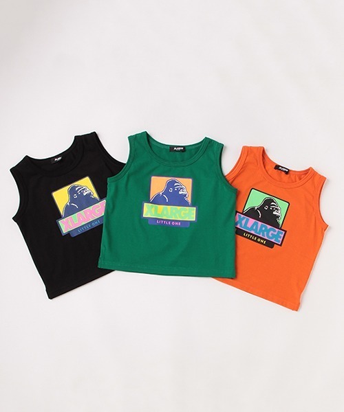 XLARGE KIDS（エクストララージキッズ）の「配色ボックスOGゴリラタンクトップ（タンクトップ・キッズ・グリーン/ブラック/オレンジ・100cm/90cm/120cm/110cm/80ｃｍ/140cm/130cm）」の19枚目の写真