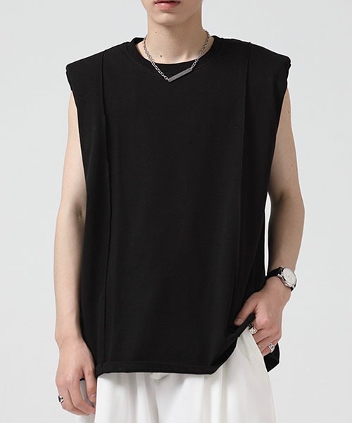 WESTBOY（ウエストボーイ）の「ルーズノースリーブカットソーWO22S4TP01 【WB ORIGINALS】（Tシャツ/カットソー・メンズ・グリーン/ブラック/ホワイト/パープル・M/L/XL）」の2枚目の写真