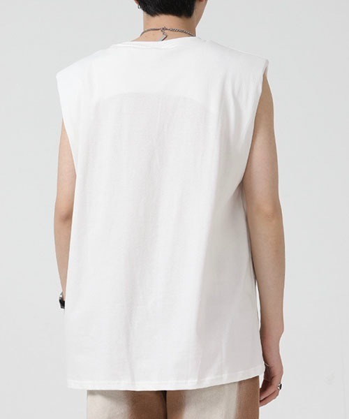 WESTBOY（ウエストボーイ）の「ルーズノースリーブカットソーWO22S4TP01 【WB ORIGINALS】（Tシャツ/カットソー・メンズ・グリーン/ブラック/ホワイト/パープル・M/L/XL）」の9枚目の写真