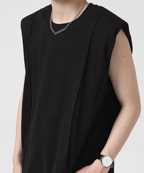 WESTBOY（ウエストボーイ）の「ルーズノースリーブカットソーWO22S4TP01 【WB ORIGINALS】（Tシャツ/カットソー・メンズ・グリーン/ブラック/ホワイト/パープル・M/L/XL）」の13枚目の写真