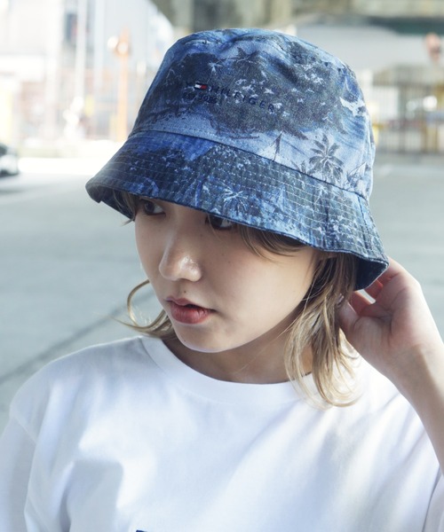 TOMMY HILFIGER(トミーヒルフィガー)の「TOMMY HILFIGER / トミーヒルフィガー AM TH ESTABLISHED BUCKET HAT バケットハット(ハット・メンズ・ホワイト/ベージュ/ブルー系その他/グリーン/ブルー/その他・MEDIUM/LARGE/FREE)」の6枚目の写真