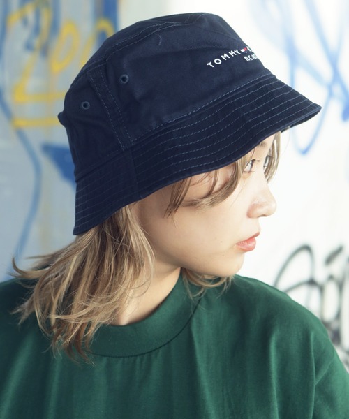 TOMMY HILFIGER(トミーヒルフィガー)の「TOMMY HILFIGER / トミーヒルフィガー AM TH ESTABLISHED BUCKET HAT バケットハット(ハット・メンズ・ホワイト/ベージュ/ブルー系その他/グリーン/ブルー/その他・MEDIUM/LARGE/FREE)」の8枚目の写真