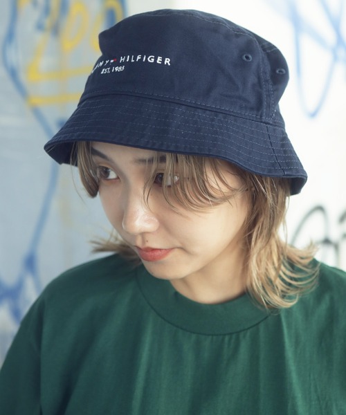 TOMMY HILFIGER(トミーヒルフィガー)の「TOMMY HILFIGER / トミーヒルフィガー AM TH ESTABLISHED BUCKET HAT バケットハット(ハット・メンズ・ホワイト/ベージュ/ブルー系その他/グリーン/ブルー/その他・MEDIUM/LARGE/FREE)」の7枚目の写真