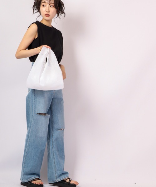 DAY OUT（デイアウト）の「DAY OUT Choi-MOCHI-Mini Eco Bag / チョイモチ-ミニエコバッグ（エコバッグ/サブバッグ・メンズ・ブラック/ブラウン/ホワイト/グレー・FREE）」の6枚目の写真