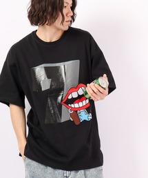 RE730 なみおくん ドロップショルダー ルーズ半袖Tシャツ