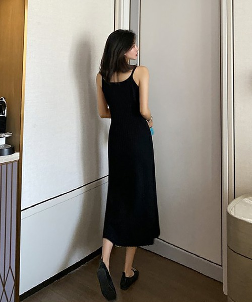 MAISON BREEZE(メゾンブリーズ)の「【MAISON BREEZE】リブキャミワンピース SCCH140(ワンピース・レディース・ブラック/イエロー・FREE)」の21枚目の写真