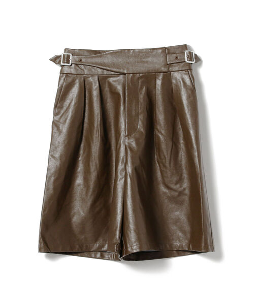 BeAMS DOT（ビームスドット）の「BeAMS DOT / フェイクレザー キュロット（その他パンツ・レディース・ブラック/ダークブラウン・FREE）」の14枚目の写真