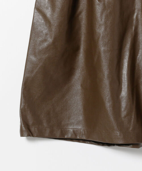 BeAMS DOT（ビームスドット）の「BeAMS DOT / フェイクレザー キュロット（その他パンツ・レディース・ブラック/ダークブラウン・FREE）」の5枚目の写真