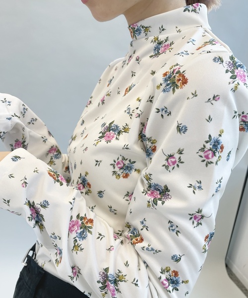 EDIT. FOR LULU（エディットフォールル）の「フラワージャージ タートルネックトップ（Tシャツ/カットソー・レディース・ホワイト・FREE）」の14枚目の写真