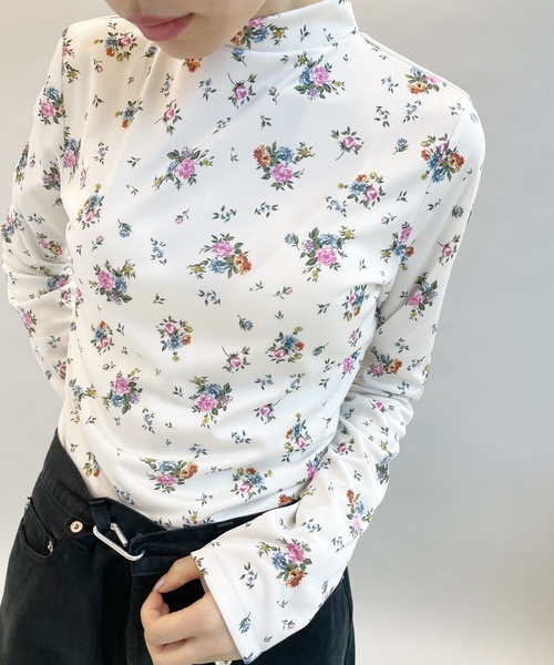 EDIT. FOR LULU（エディットフォールル）の「フラワージャージ タートルネックトップ（Tシャツ/カットソー・レディース・ホワイト・FREE）」の12枚目の写真