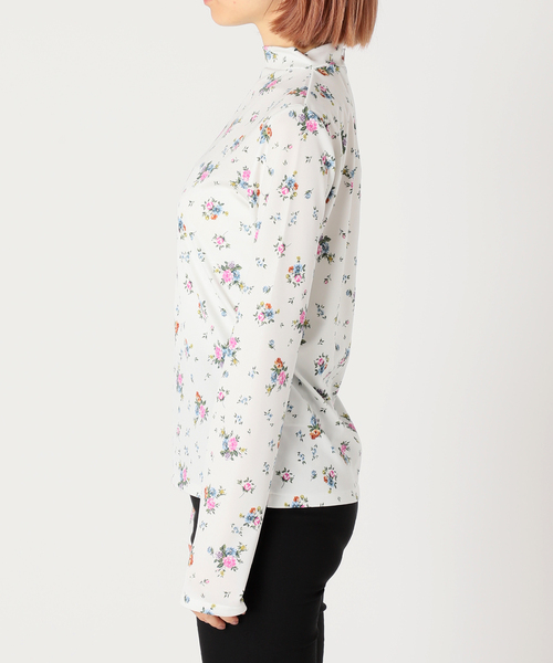 EDIT. FOR LULU（エディットフォールル）の「フラワージャージ タートルネックトップ（Tシャツ/カットソー・レディース・ホワイト・FREE）」の10枚目の写真