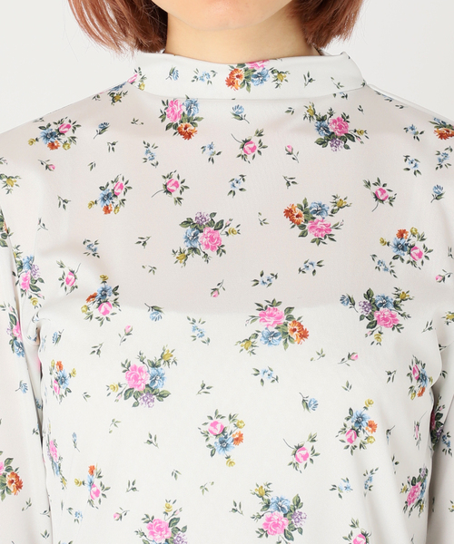 EDIT. FOR LULU（エディットフォールル）の「フラワージャージ タートルネックトップ（Tシャツ/カットソー・レディース・ホワイト・FREE）」の6枚目の写真