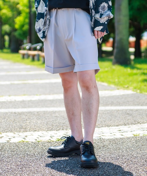 mimonal（ミモナル）の「カラータックショートパンツ（その他パンツ・メンズ・ブラック/ベージュ/グレー/アイボリー・M/L）」の5枚目の写真