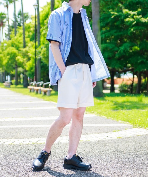 mimonal（ミモナル）の「カラータックショートパンツ（その他パンツ・メンズ・ブラック/ベージュ/グレー/アイボリー・M/L）」の14枚目の写真