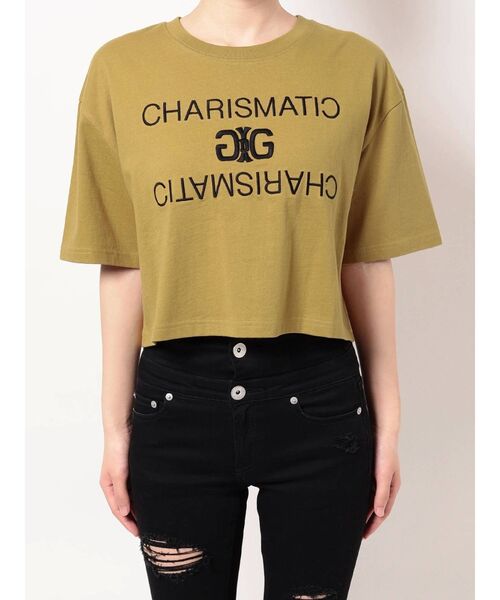GYDA(ジェイダ)の「Symmetry GYDA LOGO ショートトップス(Tシャツ/カットソー・レディース・ブラック/オフホワイト/マスタード・FREE)」の17枚目の写真