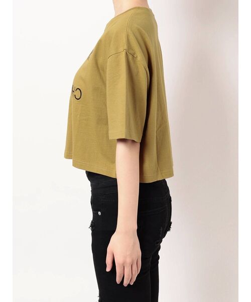 GYDA(ジェイダ)の「Symmetry GYDA LOGO ショートトップス(Tシャツ/カットソー・レディース・ブラック/オフホワイト/マスタード・FREE)」の18枚目の写真