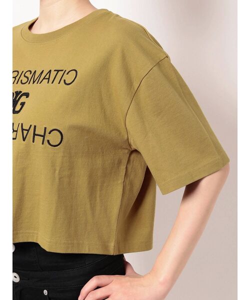 GYDA(ジェイダ)の「Symmetry GYDA LOGO ショートトップス(Tシャツ/カットソー・レディース・ブラック/オフホワイト/マスタード・FREE)」の21枚目の写真