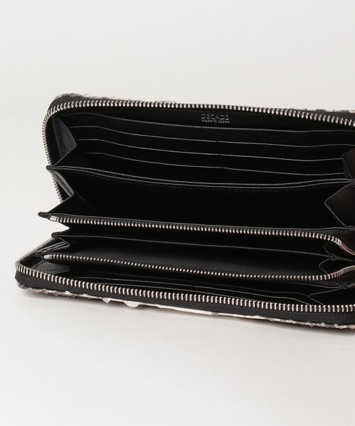 DECADE（ディケイド）の「パイソンレザー・ラウンドウオレットDECADE(No-01323P) Python Leather Round Wallet　ディケイド（財布・レディース・ブラック/ホワイト・フリー）」の4枚目の写真