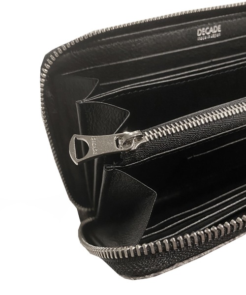 DECADE（ディケイド）の「パイソンレザー・ラウンドウオレットDECADE(No-01323P) Python Leather Round Wallet　ディケイド（財布・レディース・ブラック/ホワイト・フリー）」の8枚目の写真