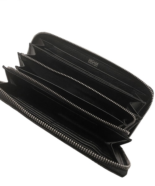 DECADE（ディケイド）の「パイソンレザー・ラウンドウオレットDECADE(No-01323P) Python Leather Round Wallet　ディケイド（財布・レディース・ブラック/ホワイト・フリー）」の6枚目の写真