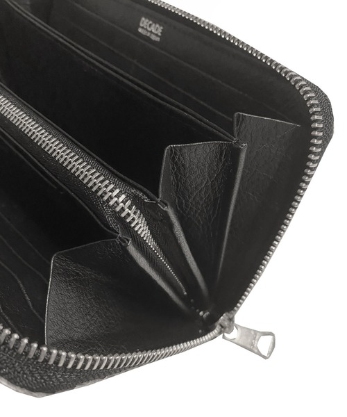 DECADE（ディケイド）の「パイソンレザー・ラウンドウオレットDECADE(No-01323P) Python Leather Round Wallet　ディケイド（財布・レディース・ブラック/ホワイト・フリー）」の7枚目の写真