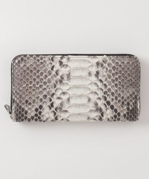 DECADE（ディケイド）の「パイソンレザー・ラウンドウオレットDECADE(No-01323P) Python Leather Round Wallet　ディケイド（財布・レディース・ブラック/ホワイト・フリー）」の13枚目の写真