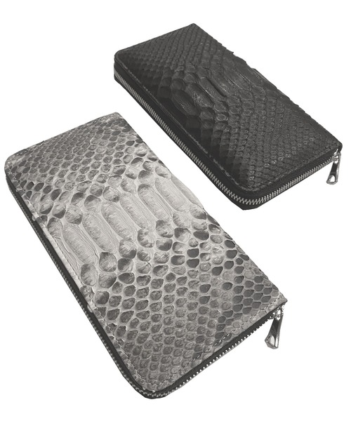 DECADE（ディケイド）の「パイソンレザー・ラウンドウオレットDECADE(No-01323P) Python Leather Round Wallet　ディケイド（財布・レディース・ブラック/ホワイト・フリー）」の11枚目の写真