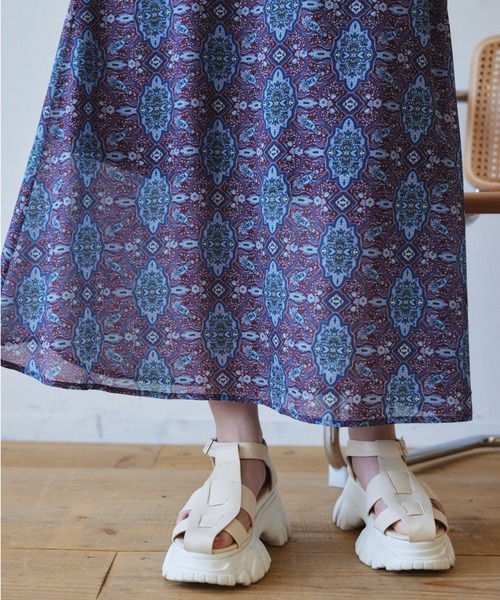 idem（イデム）の「paisley flare skirt/ペイズリーフレアスカート（スカート・レディース・ボルドー/ブラック・FREE/SMALL）」の20枚目の写真