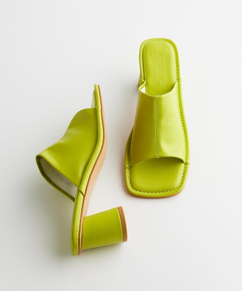 NOISE MAKER（ノイズメーカー）の「カバードスクエアトウサンダル（サンダル・レディース・ホワイト/ブラック/ライム・S/M/L）」の14枚目の写真