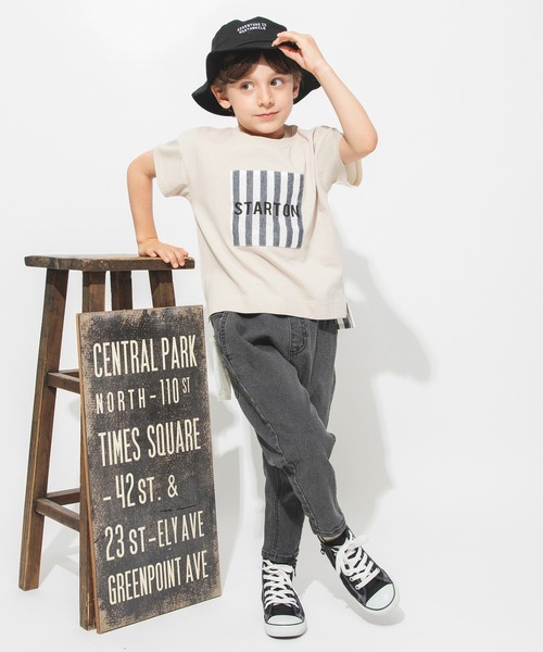 BRANSHES（ブランシェス）の「ガーデナーテーパードデニムパンツ（デニムパンツ・キッズ・ネイビー/ブルー/グレー・90/110/160/140/100/130/150/120）」の11枚目の写真