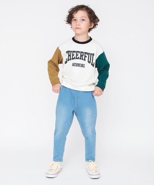 BRANSHES（ブランシェス）の「ガーデナーテーパードデニムパンツ（デニムパンツ・キッズ・ネイビー/ブルー/グレー・90/110/160/140/100/130/150/120）」の18枚目の写真