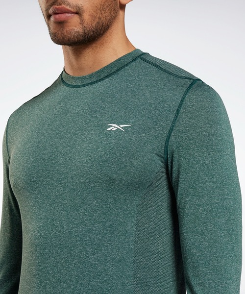Reebok（リーボック）の「UBF MyoKnit LS（Tシャツ/カットソー・メンズ・グリーン・XXX-LARGE/MEDIUM/X-LARGE/X-SMALL）」の4枚目の写真