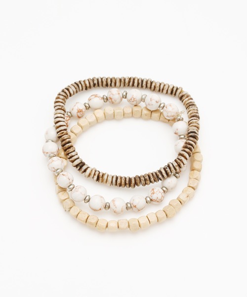 チャイハネ(チャイハネ)の「【チャイハネ】マルココMEN'Sセットブレスレット(ブレスレット・メンズ・ホワイト/ターコイズブルー・FREE)」の4枚目の写真