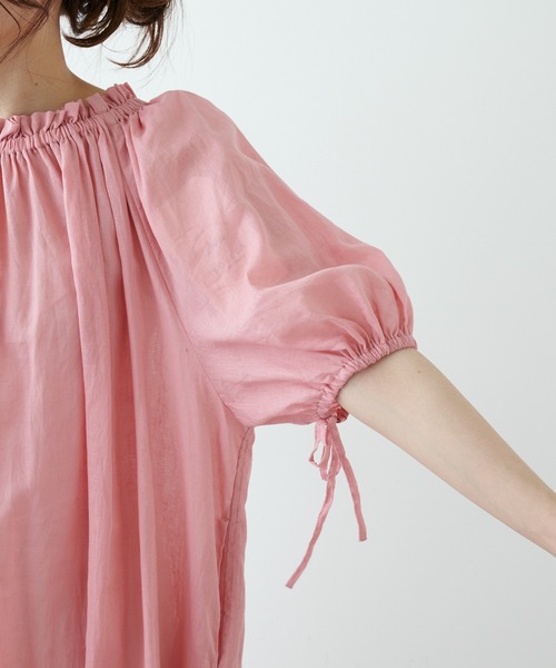 PUAL CE CIN(ピュアルセシン)の「綿麻ローンワンピース(ワンピース・レディース・ブラック/ピンク/グリーン・FREE)」の20枚目の写真