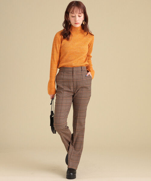 Ray BEAMS（レイビームス）の「Ray BEAMS / メランジ リブ ハイネック ニット（ニット/セーター・レディース・オレンジ/ブルー/グリーン・ONE SIZE）」の5枚目の写真