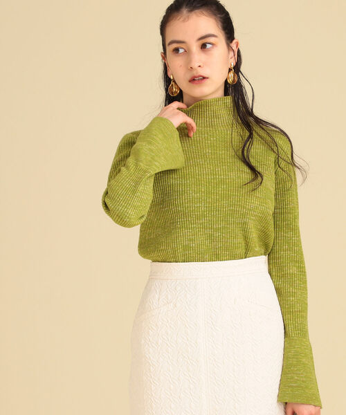 Ray BEAMS（レイビームス）の「Ray BEAMS / メランジ リブ ハイネック ニット（ニット/セーター・レディース・オレンジ/ブルー/グリーン・ONE SIZE）」の13枚目の写真