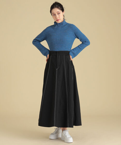 Ray BEAMS（レイビームス）の「Ray BEAMS / メランジ リブ ハイネック ニット（ニット/セーター・レディース・オレンジ/ブルー/グリーン・ONE SIZE）」の18枚目の写真