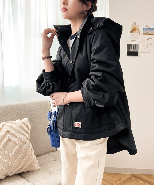 Java（ジャバ）の「《JaVaジャバ コラボ》レディらしさを+。ラウンドヘムフレアマウンテンパーカー（マウンテンパーカー・レディース・ブラック/アイボリー/ライトベージュ・LARGE/MEDIUM/X-LARGE）」の15枚目の写真