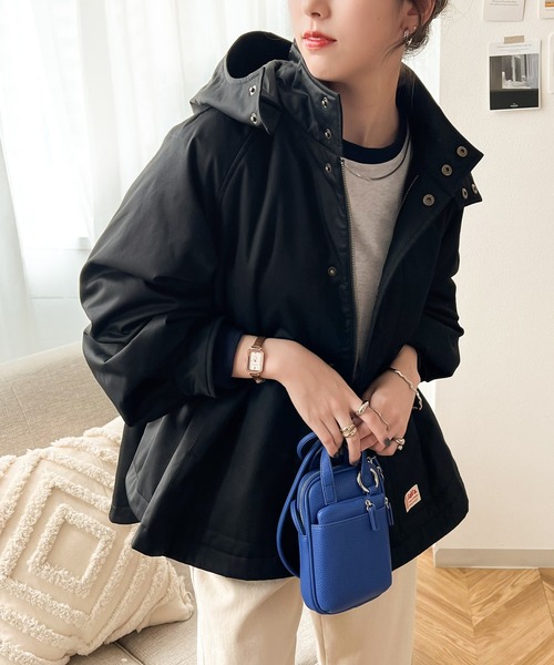 Java（ジャバ）の「《JaVaジャバ コラボ》レディらしさを+。ラウンドヘムフレアマウンテンパーカー（マウンテンパーカー・レディース・ブラック/アイボリー/ライトベージュ・LARGE/MEDIUM/X-LARGE）」の14枚目の写真