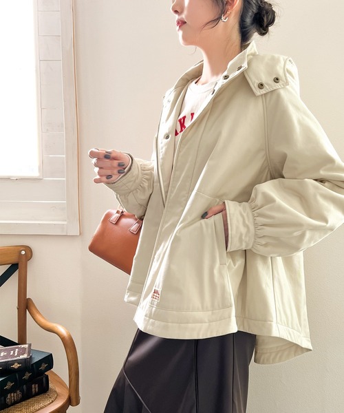 Java（ジャバ）の「《JaVaジャバ コラボ》レディらしさを+。ラウンドヘムフレアマウンテンパーカー（マウンテンパーカー・レディース・ブラック/アイボリー/ライトベージュ・LARGE/MEDIUM/X-LARGE）」の17枚目の写真