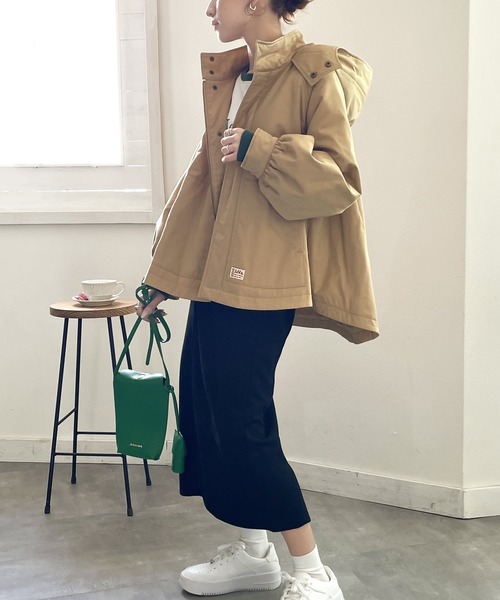 Java（ジャバ）の「《JaVaジャバ コラボ》レディらしさを+。ラウンドヘムフレアマウンテンパーカー（マウンテンパーカー・レディース・ブラック/アイボリー/ライトベージュ・LARGE/MEDIUM/X-LARGE）」の21枚目の写真