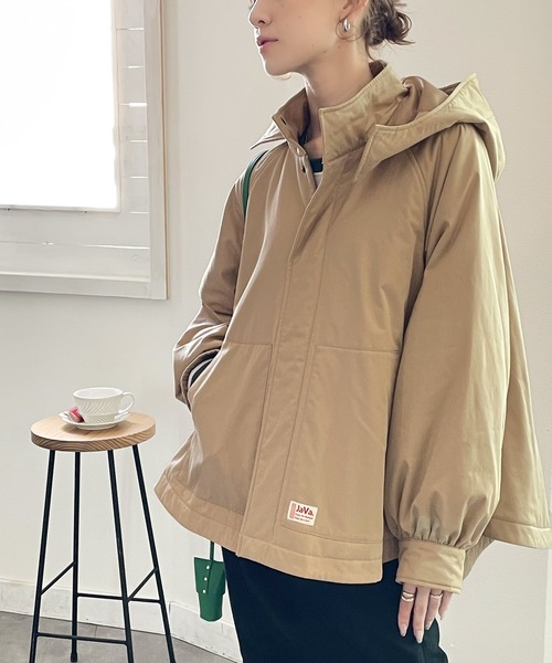 Java（ジャバ）の「《JaVaジャバ コラボ》レディらしさを+。ラウンドヘムフレアマウンテンパーカー（マウンテンパーカー・レディース・ブラック/アイボリー/ライトベージュ・LARGE/MEDIUM/X-LARGE）」の22枚目の写真