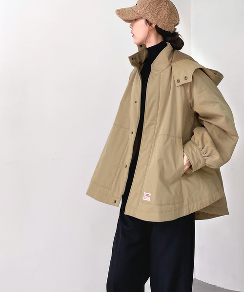 Java（ジャバ）の「《JaVaジャバ コラボ》レディらしさを+。ラウンドヘムフレアマウンテンパーカー（マウンテンパーカー・レディース・ブラック/アイボリー/ライトベージュ・LARGE/MEDIUM/X-LARGE）」の11枚目の写真