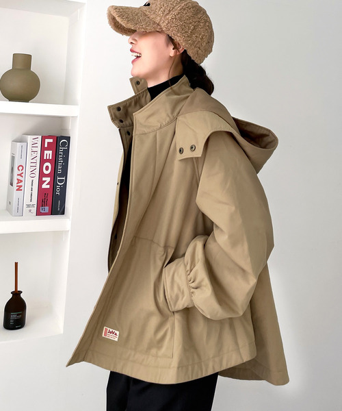 Java（ジャバ）の「《JaVaジャバ コラボ》レディらしさを+。ラウンドヘムフレアマウンテンパーカー（マウンテンパーカー・レディース・ブラック/アイボリー/ライトベージュ・LARGE/MEDIUM/X-LARGE）」の13枚目の写真