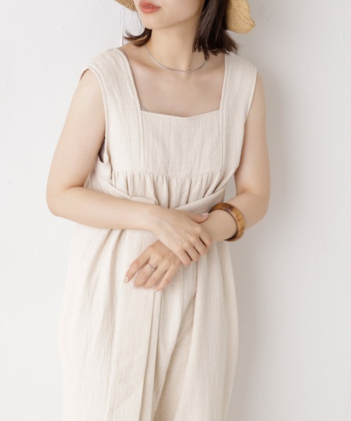 Kastane（カスタネ）の「BACKリボンイージーサロペット（サロペット/オーバーオール・レディース・ブラック/オフホワイト/サックスブルー・FREE）」の4枚目の写真