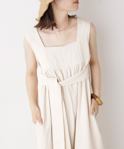 Kastane（カスタネ）の「BACKリボンイージーサロペット（サロペット/オーバーオール・レディース・ブラック/オフホワイト/サックスブルー・FREE）」の10枚目の写真